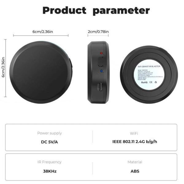 Smart IR Remote Blaster, Universal Infrared Remote Control WiFi/Zigbee