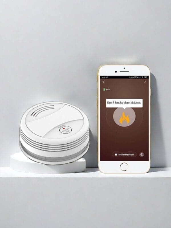 Detector de fumaça inteligente, alarme de fumaça inteligente WiFi