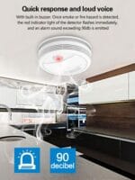 Detector de fumaça inteligente, alarme de fumaça inteligente WiFi