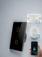 لوحة إضاءة زجاجية ذكية تعمل باللمس على الحائط RF433 WIFI قياسي أمريكي