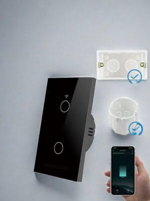 Smart Wall Touch Lichtschalter Glasplatte RF433 WIFI US Standard