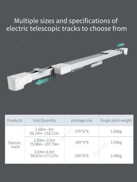 Motor e trilho de cortina elétrica inteligente Wifi/Zigbee